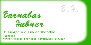 barnabas hubner business card