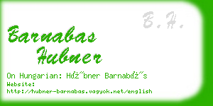barnabas hubner business card